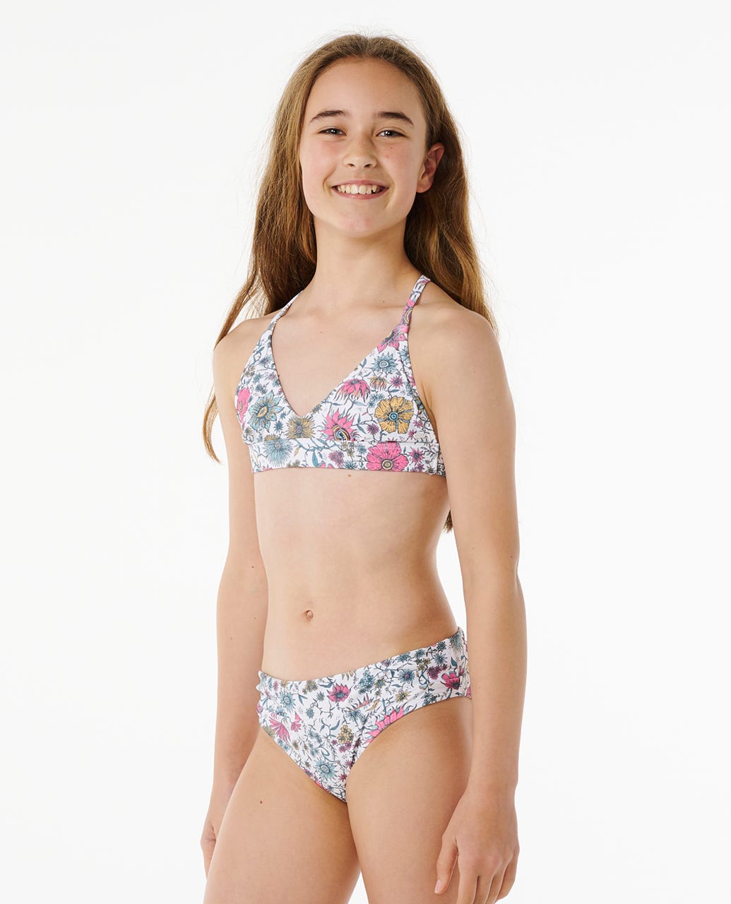 Rip Curl Hibiscus Heat Bikini Girls Pink 14