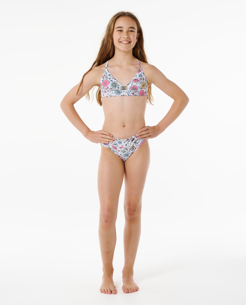 Rip Curl Hibiscus Heat Bikini Girls Pink 14