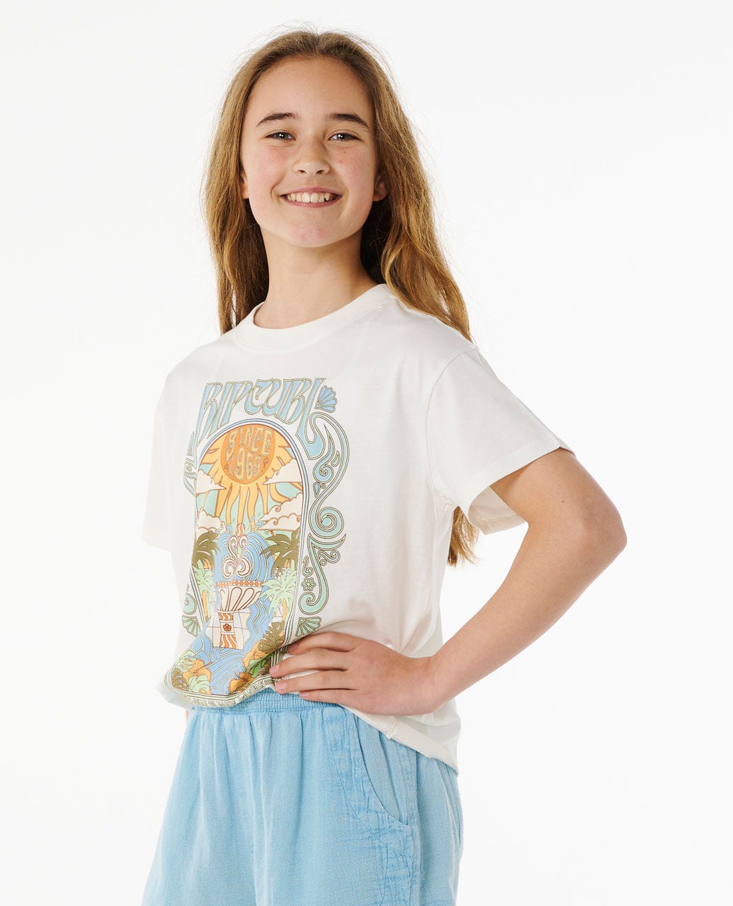 Rip Curl Alchemy Relaxed SS Tee Girls Bone 8