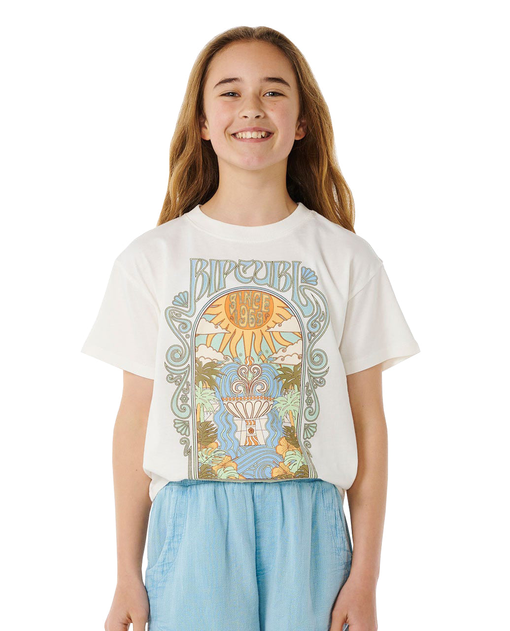Rip Curl Alchemy Relaxed SS Tee Girls Bone 8