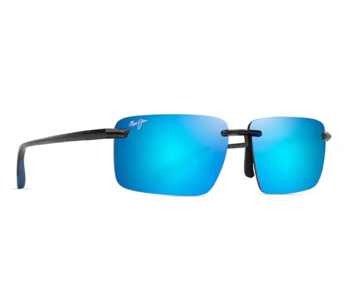 Maui Jim Laulima Polarized Sunglasses ShinyTransDkGrey BlueHawaii