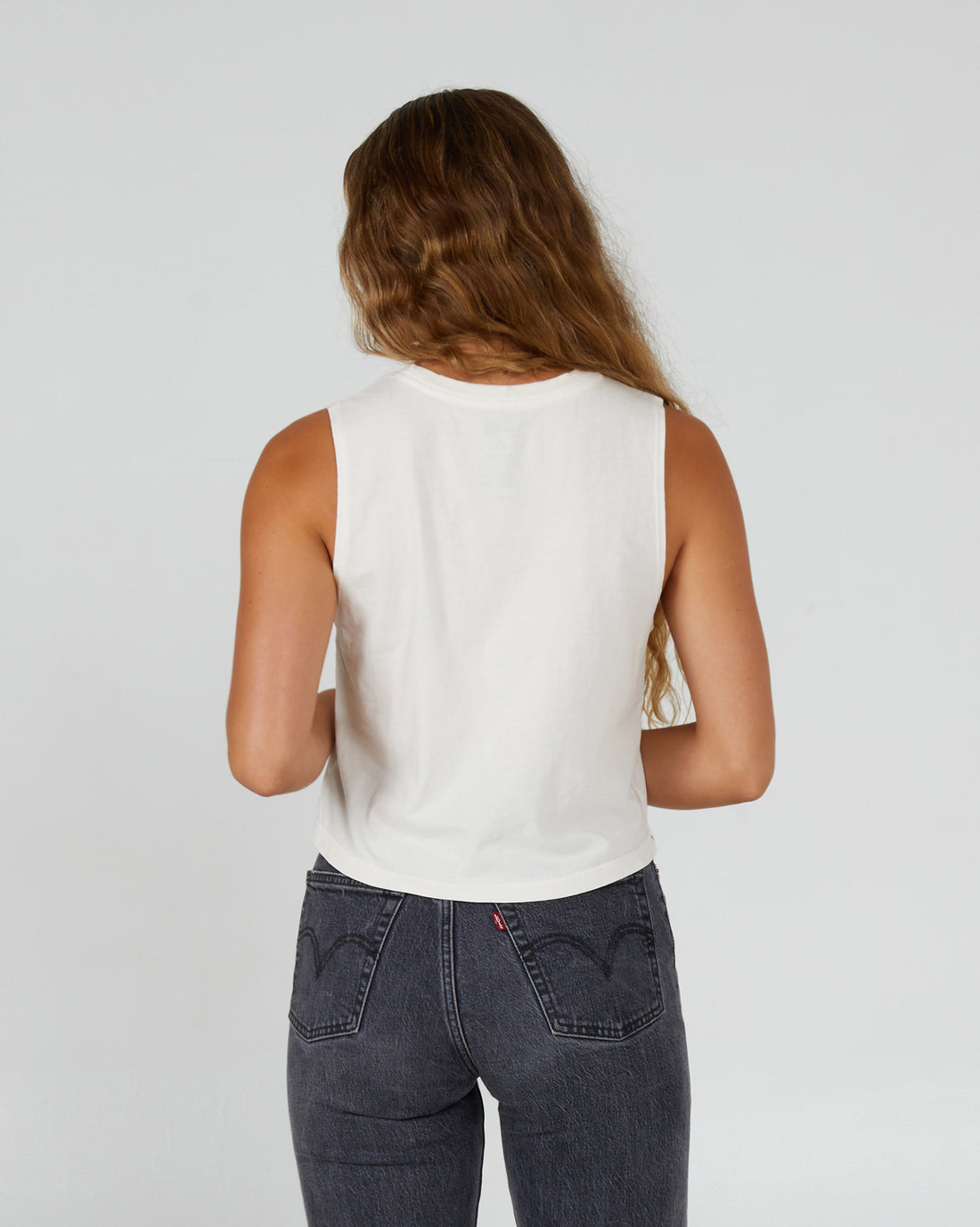 Salty Crew Joy Cropped Tank OffWhite S
