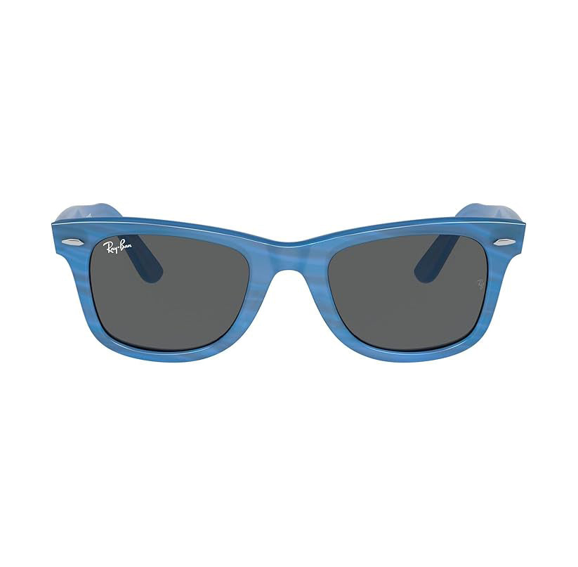 Ray-Ban Wayfarer Photo Sunglasses StripedBlue DKGrey
