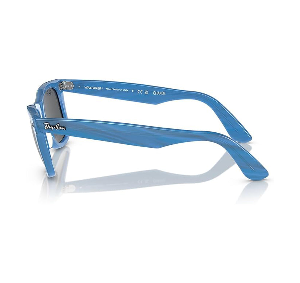 Ray-Ban Wayfarer Photo Sunglasses StripedBlue DKGrey