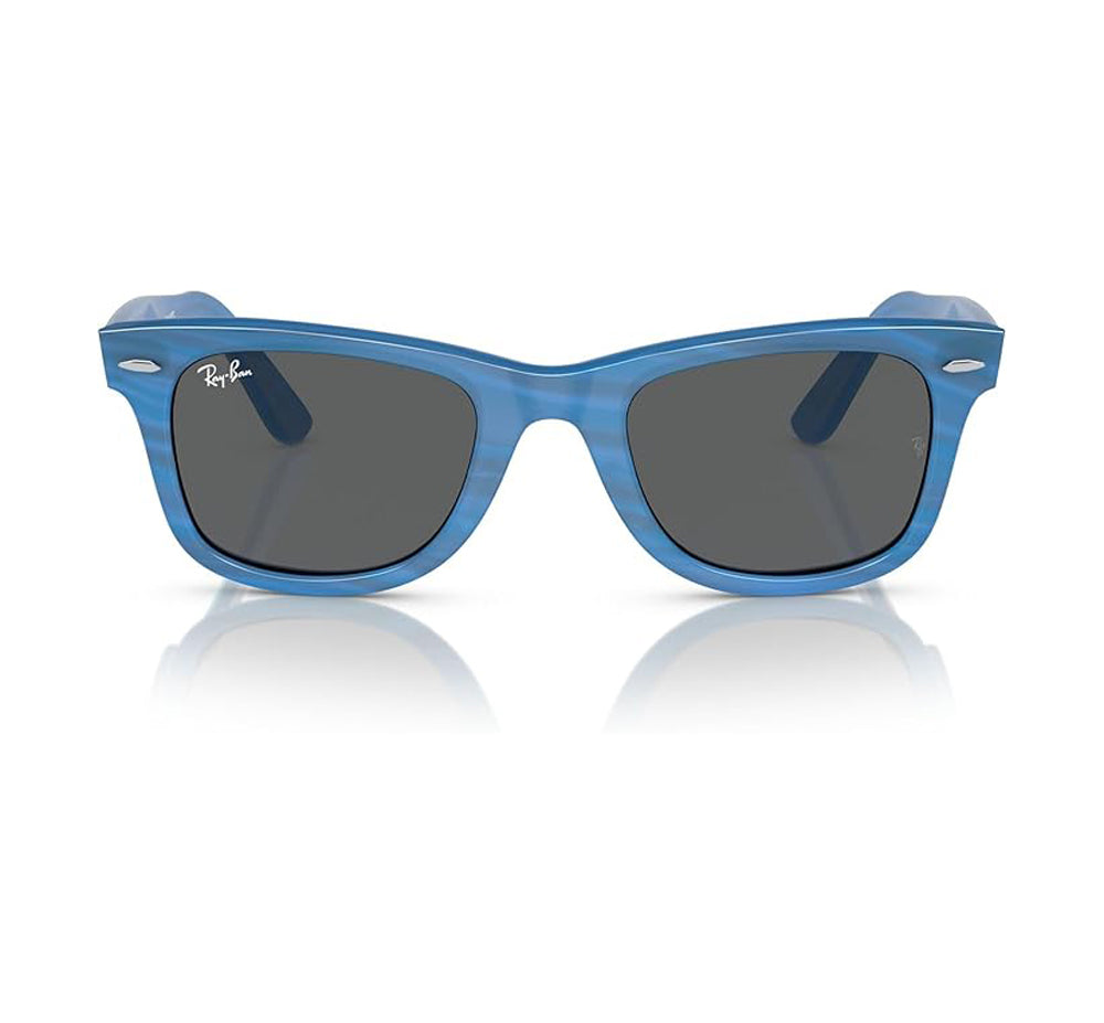 Ray-Ban Wayfarer Photo Sunglasses StripedBlue DKGrey