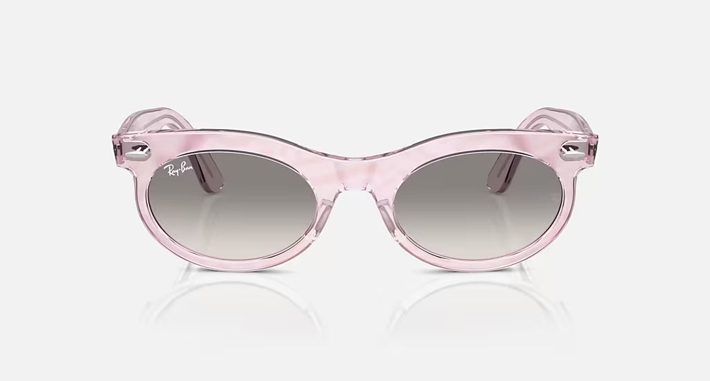 Ray-Ban Wayfarer Oval Sunglasses PhotoWavesPurple ClearGradientGrey