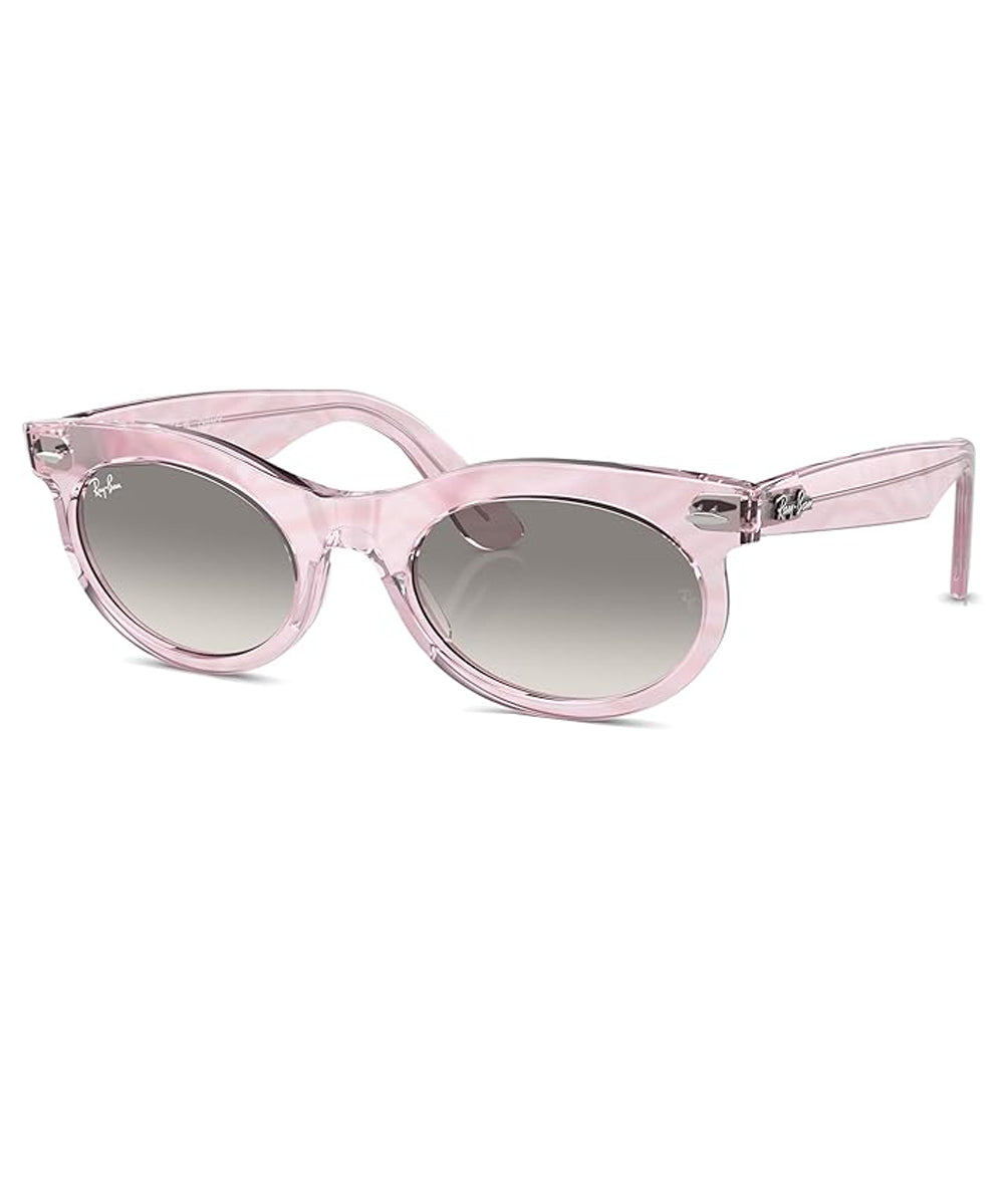 Ray-Ban Wayfarer Oval Sunglasses PhotoWavesPurple ClearGradientGrey
