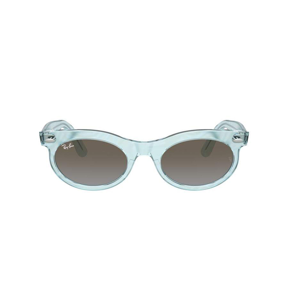 Ray-Ban Wayfarer Oval Sunglasses PhotoWavesAzure BlueGradientBrown