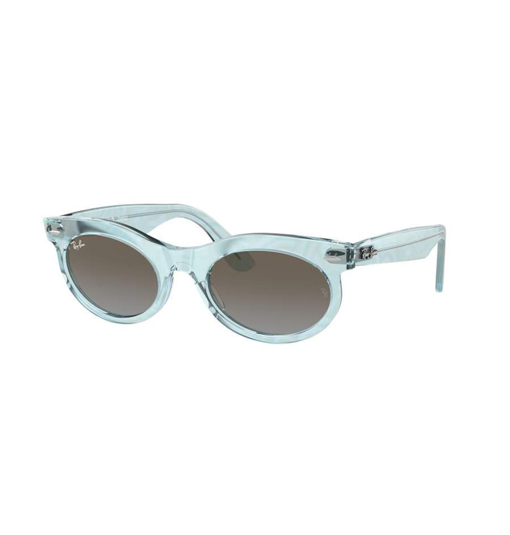 Ray-Ban Wayfarer Oval Sunglasses PhotoWavesAzure BlueGradientBrown