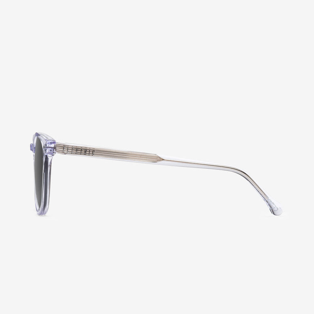 Electric Oak Polarized Sunglasses Crystal Grey Round
