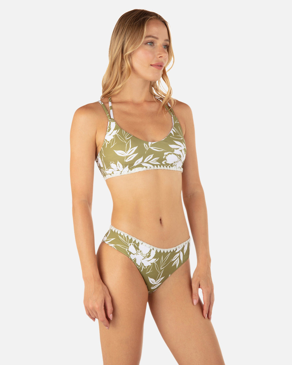 Hurley Waimea Valley Max Bikini Top Army L
