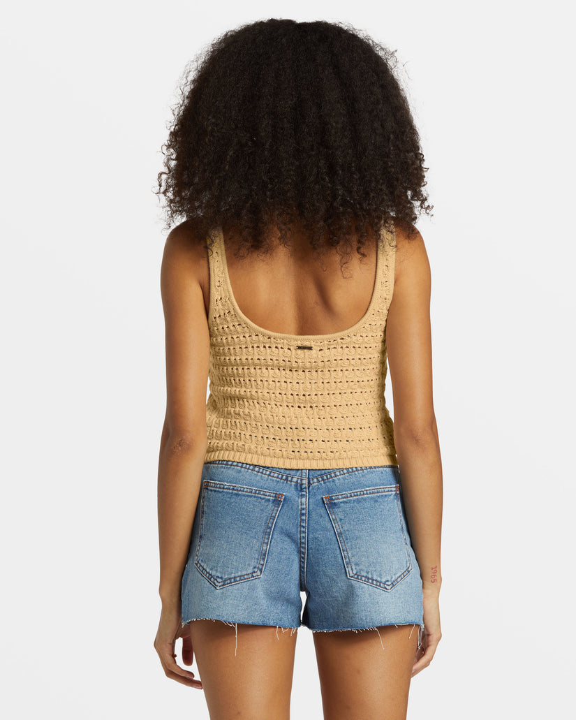 Billabong Hot Shot Crochet Cropped Tank TKF0 S