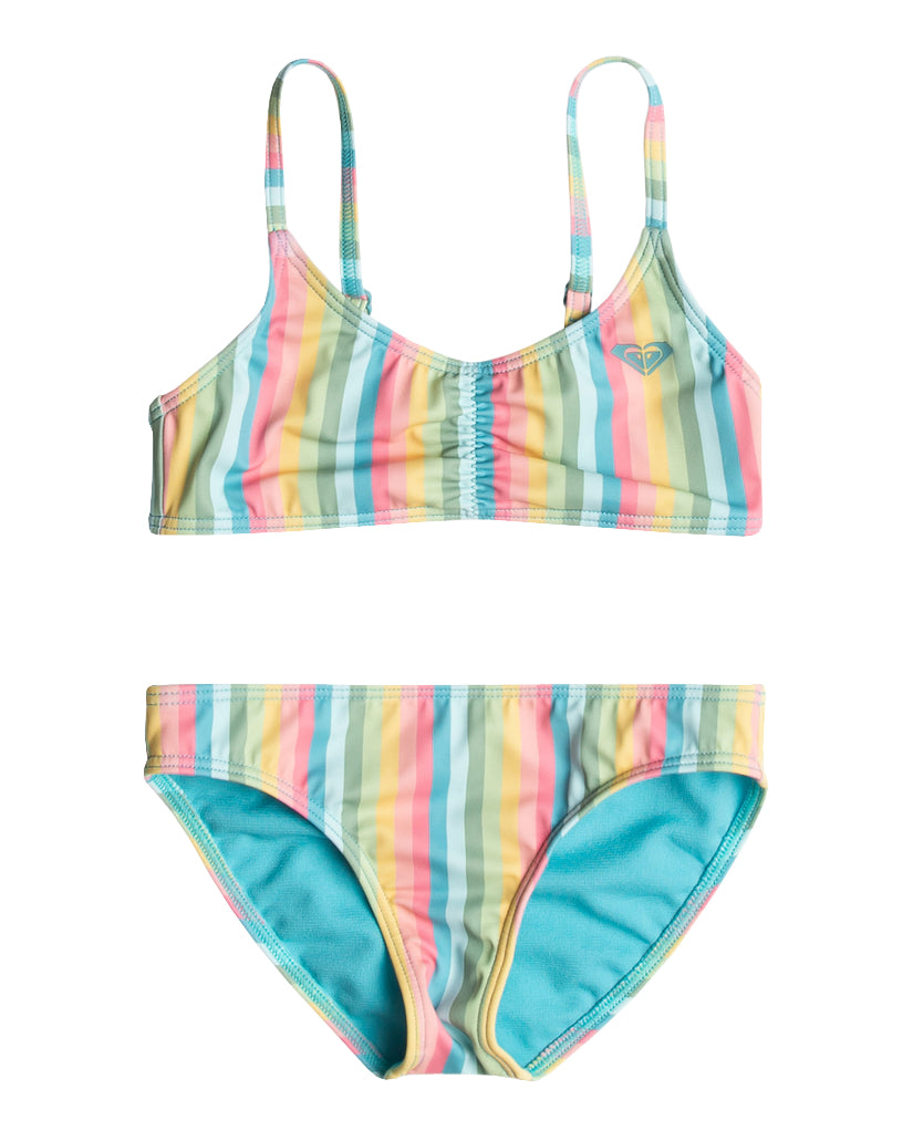 Roxy Little Girl Rainbow Stripe Bikini Set