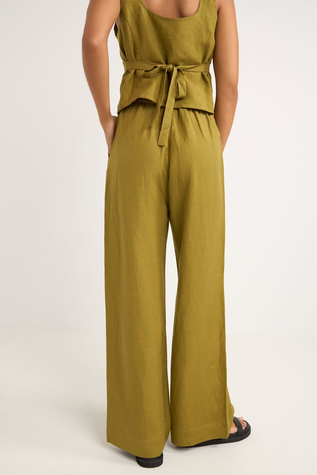 Rhythm Maya Wide Leg Pant OLI 4