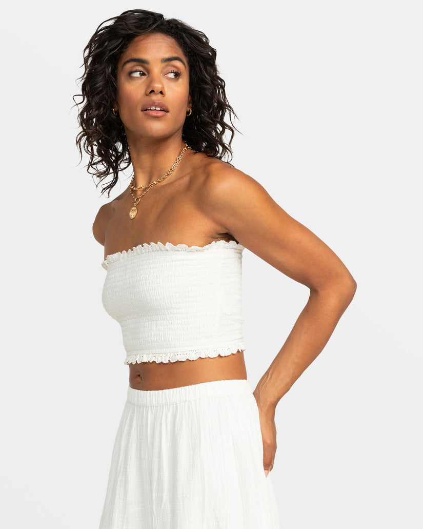 Roxy Warm Waters Eyelet Tube Top WBK0 L