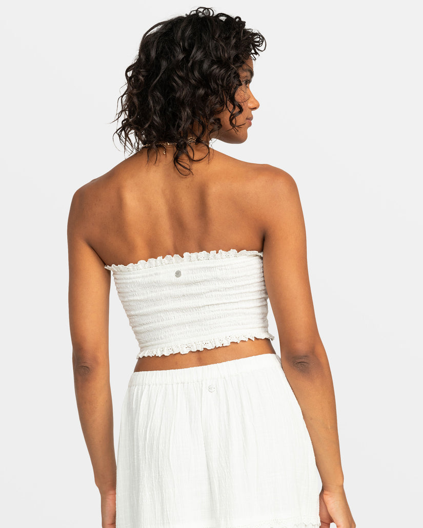 Roxy Warm Waters Eyelet Tube Top WBK0 L