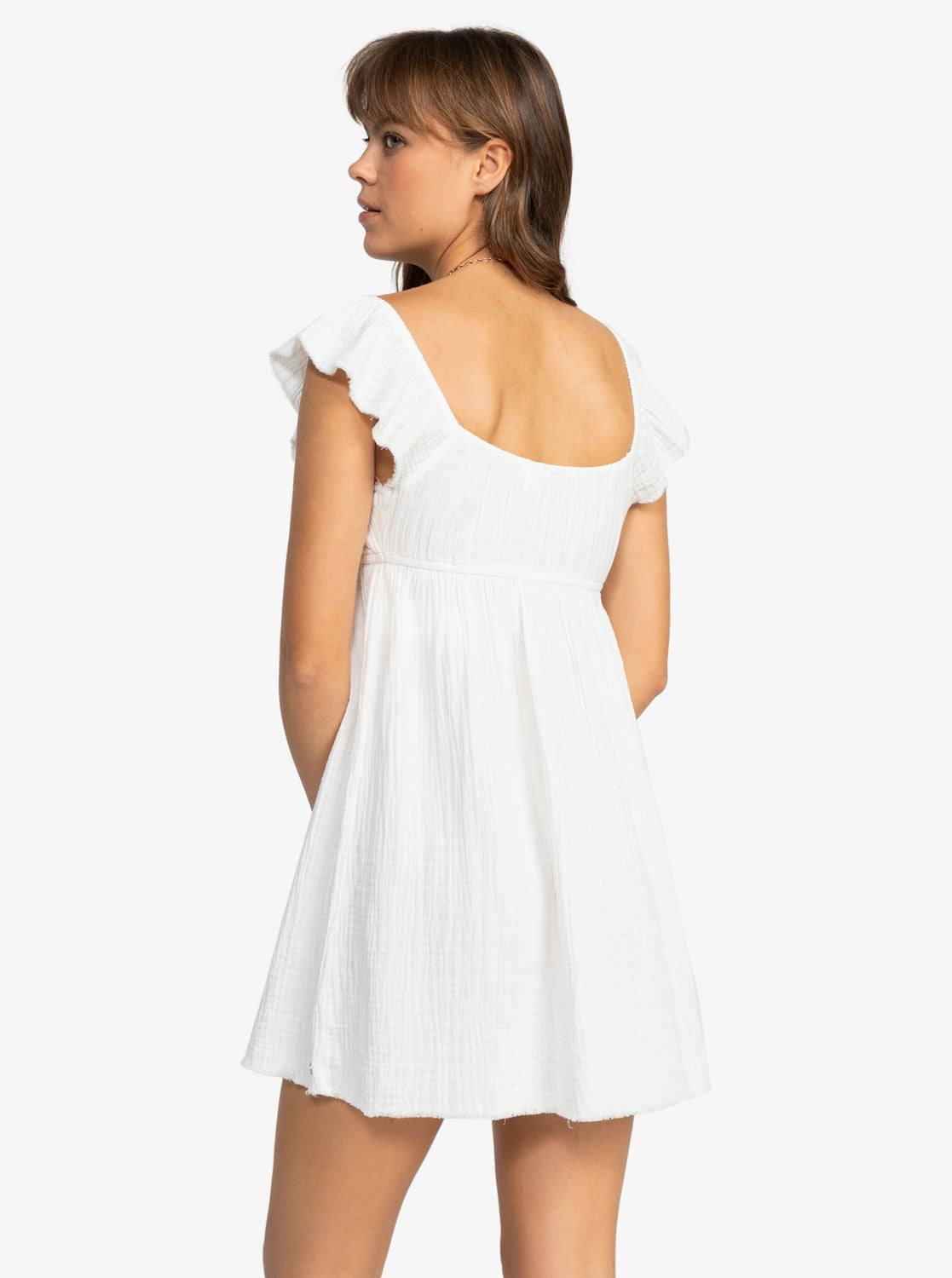 Roxy Luna Flutter Sleeve Mini Dress WBS0 M