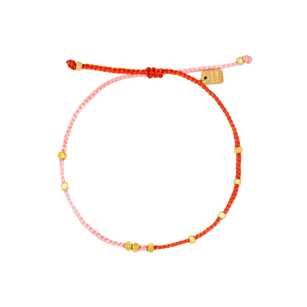 Pura Vida Pink and Red Dainty Bracelet OS