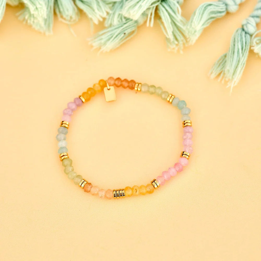Pura Vida Ombre Rainbow Striped Bracelet GOLD OS