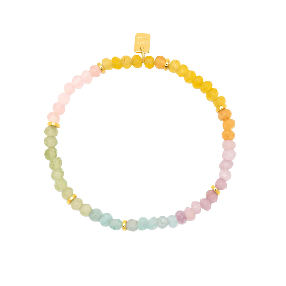 Pura Vida Ombre Rainbow Striped Bracelet GOLD OS