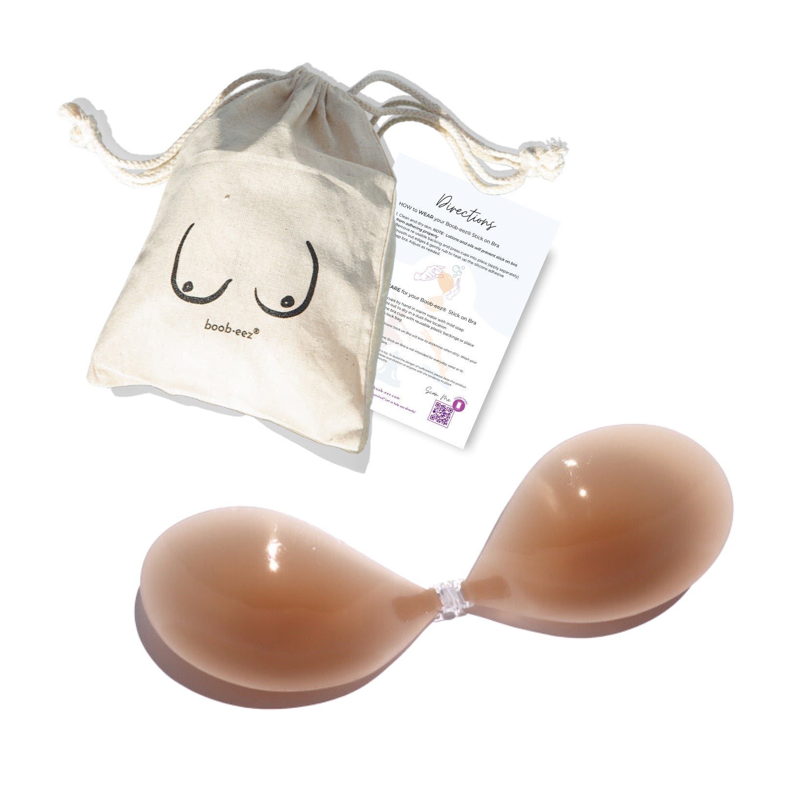 Boob-eez Silicone Stick on Bra MediumTint B