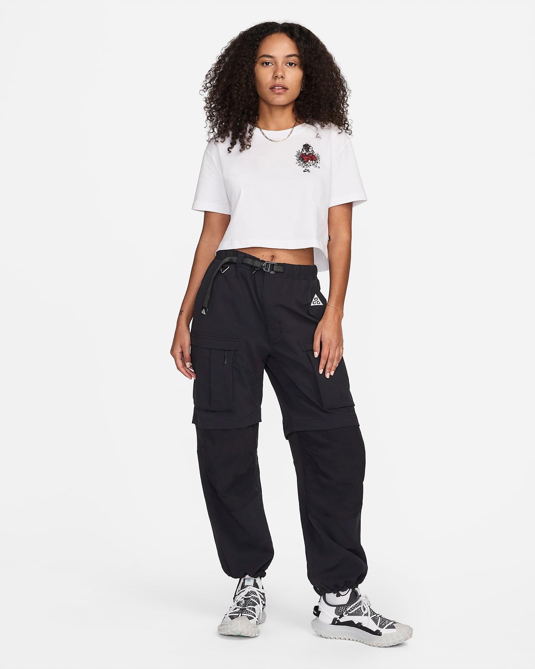 Nike SB Womens Sky Crop SS Tee 100 XS