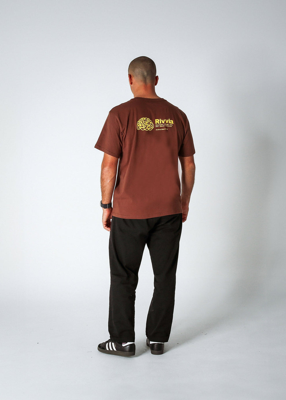 Rivvia Projects Scatter Brain SS Tee BRN L