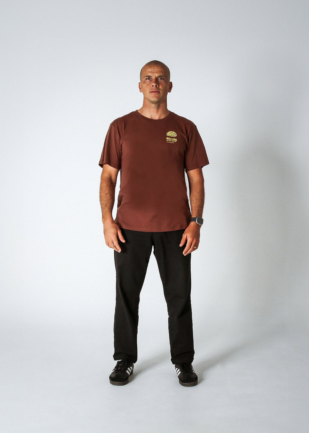 Rivvia Projects Scatter Brain SS Tee BRN L