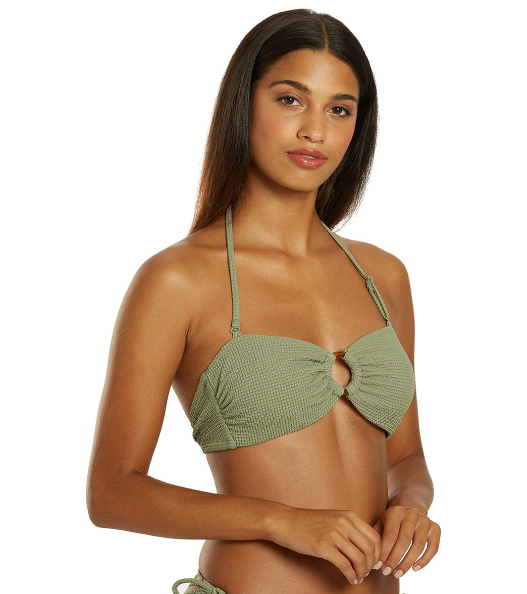 Roxy Essaouira Bandeau Bikini Top GLD0 L