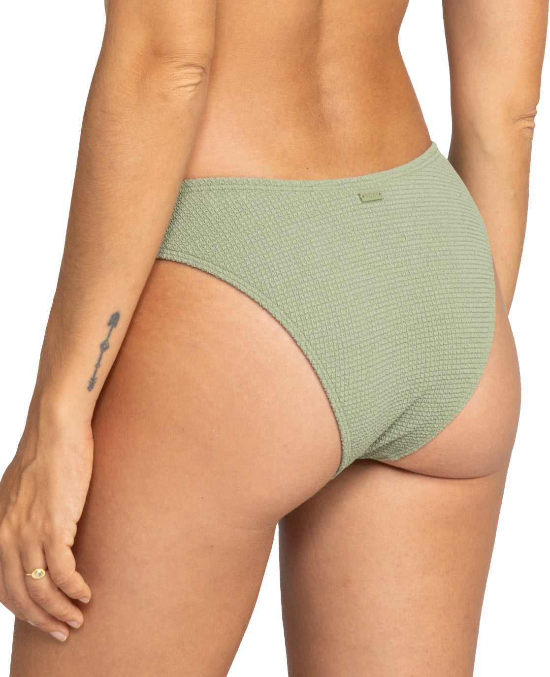 Roxy Essaouira Moderate High Leg Bikini Bottom GLD0 L