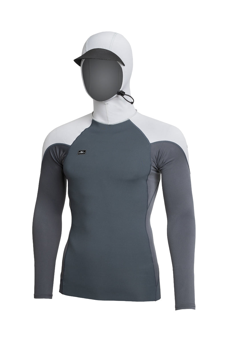 O'Neill Thinskins Neo-Skins LS Hooded Lycra Graph/Graph/CoolGrey S