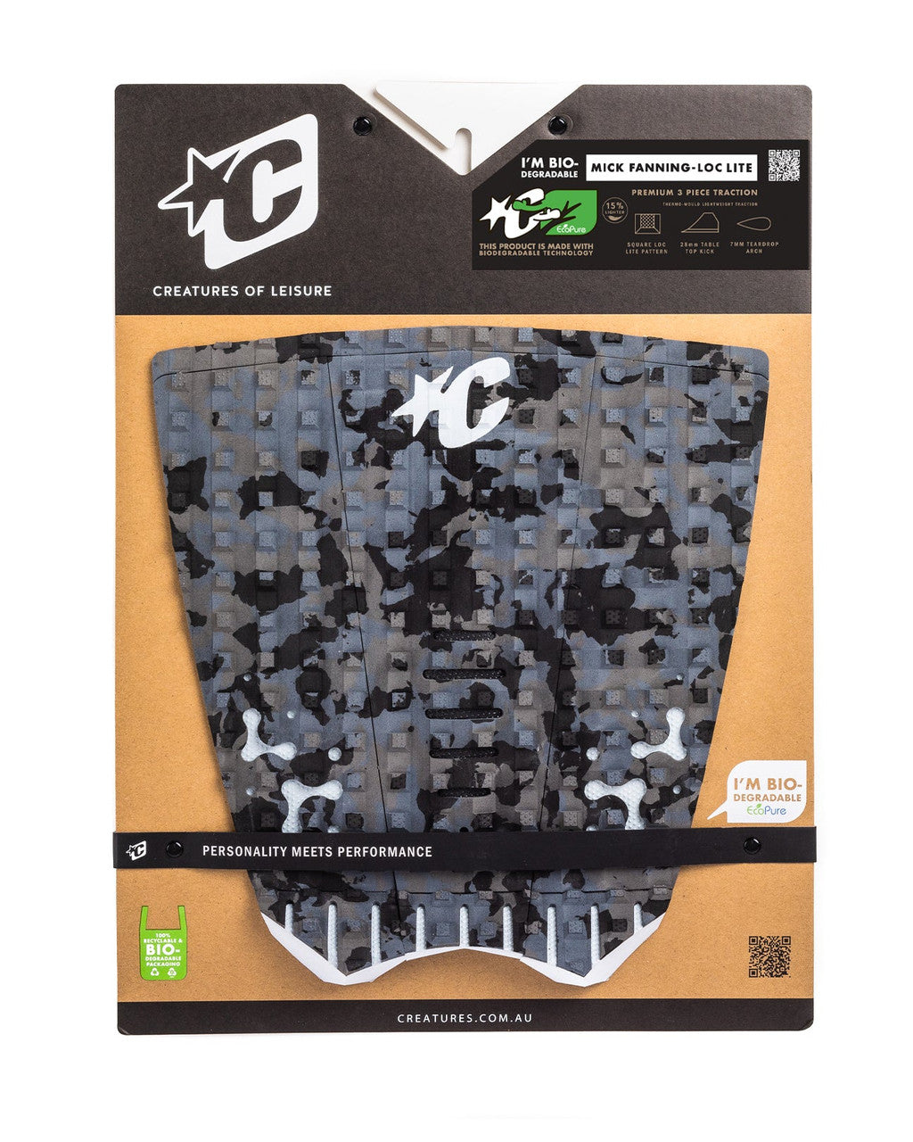 Creatures of Leisure Mick Fanning Loc-Lite EcoPure Traction Pad Carbon Camo Platinum