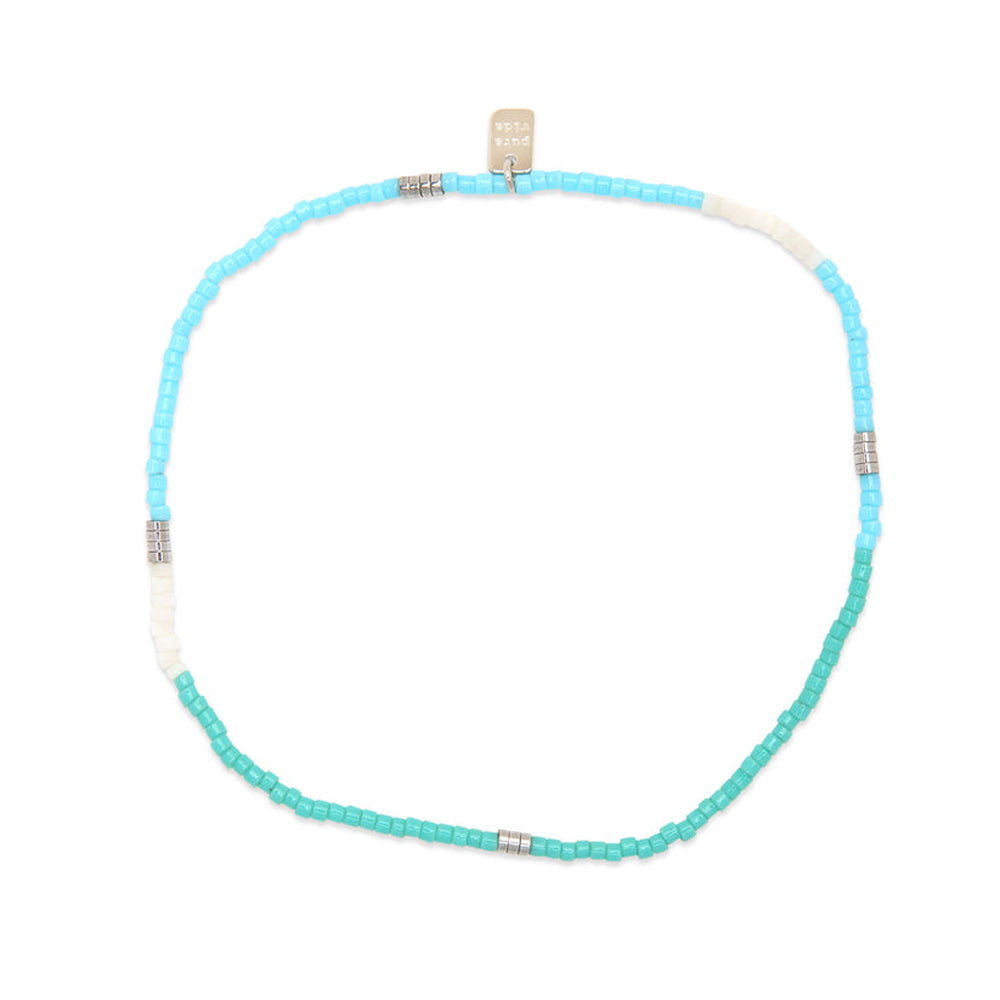 Pura Vida Silver Mixed Seed Bead Anklet SFDR OS