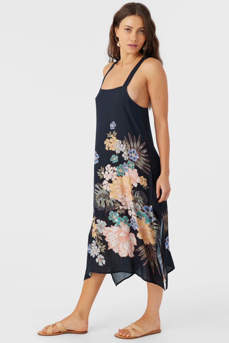 Miranda Midi Printed BLK L