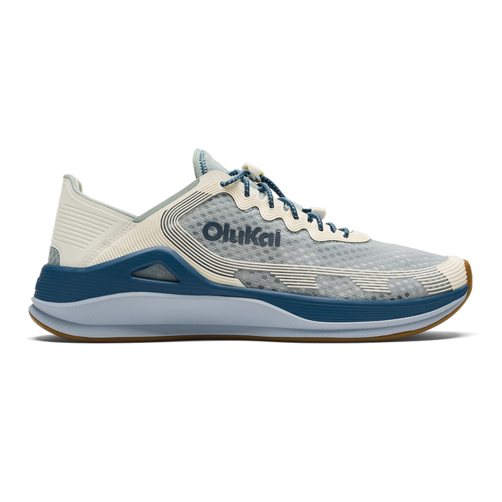 Olukai Ahi Mens Shoe ELWS-Blue Pearl-White Sand 8.5