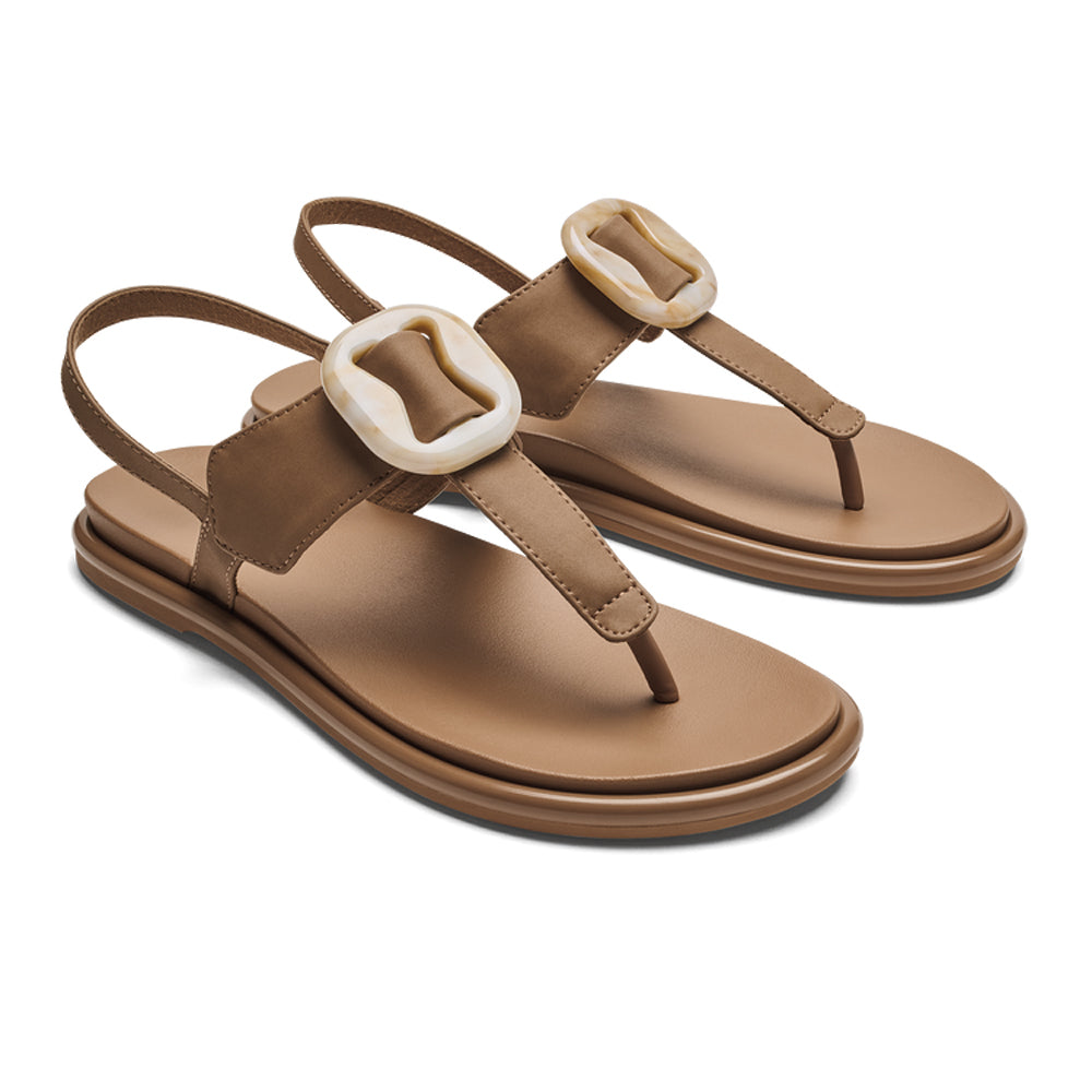Olukai La I T-Bar Womens Sandal 3434-Tan-Tan 9