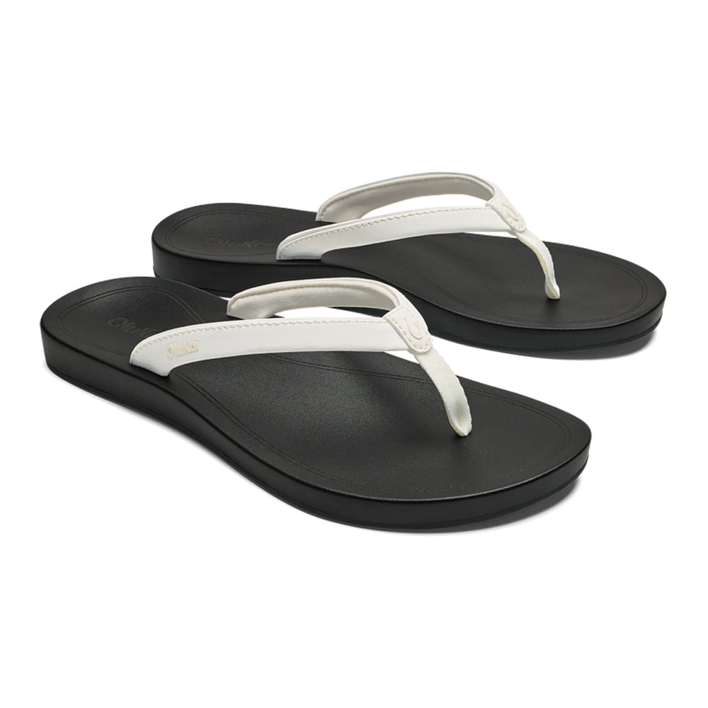 Olukai Uiki Womens Sandal WBLR-Bright White-Lava Rock 6