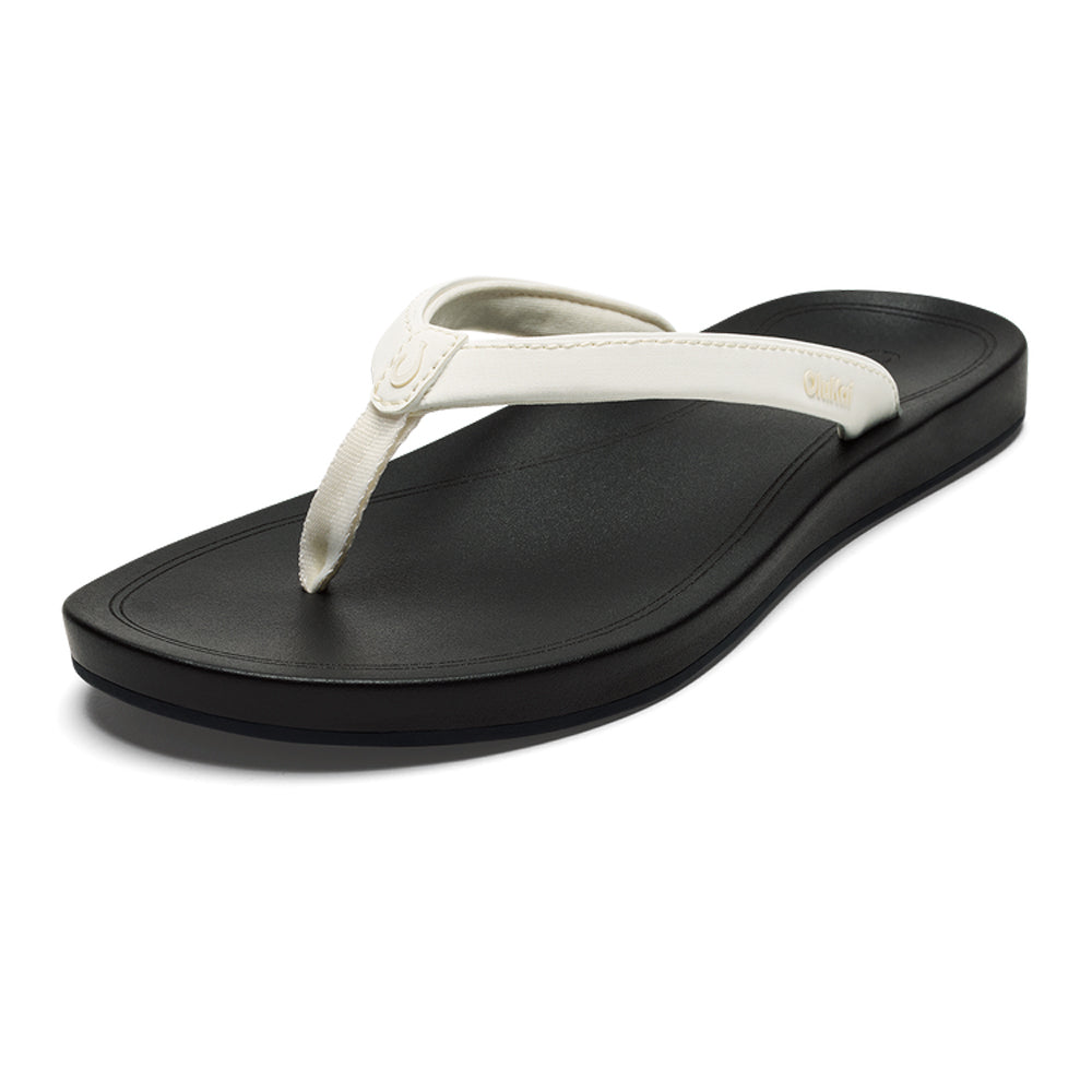 Olukai Uiki Womens Sandal WBLR-Bright White-Lava Rock 10