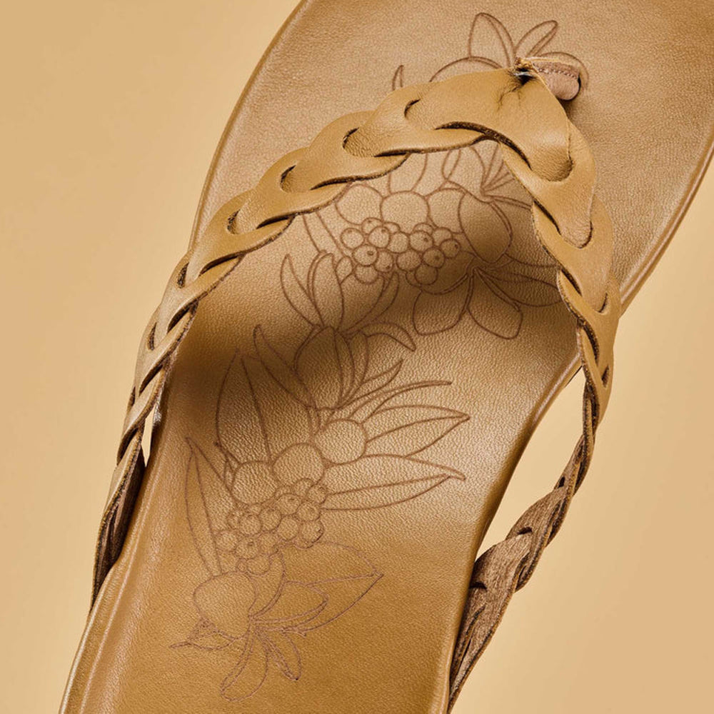 Olukai Lei Womens Sandal 3434-Tan-Tan 9