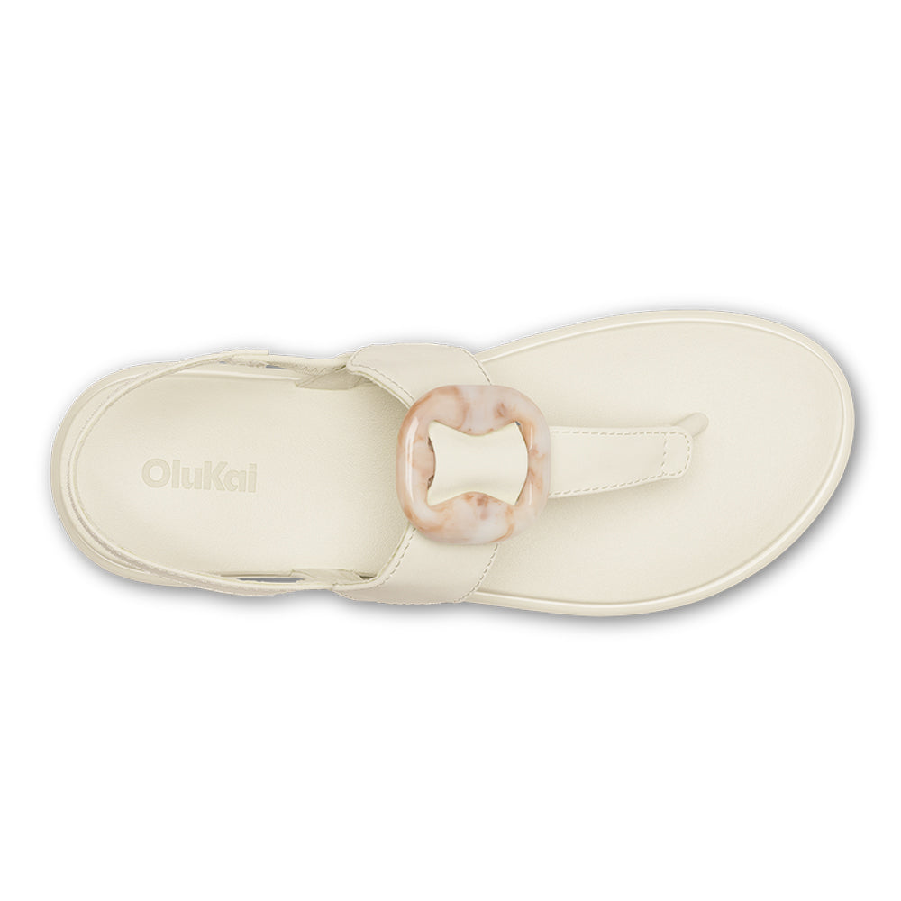 Olukai La I T-Bar Womens Sandal WSWS-White Sand-White Sand 9