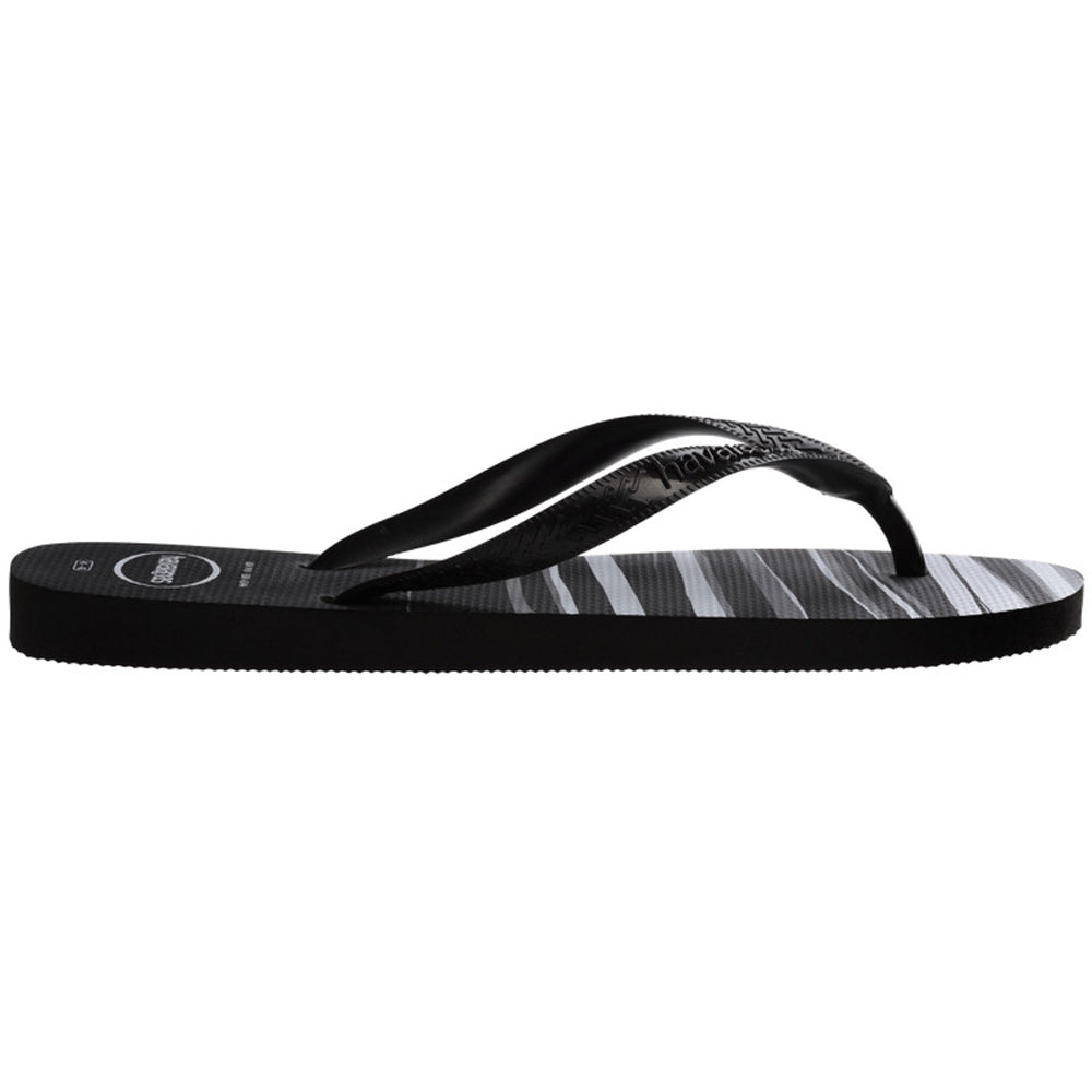 Havaianas Top Basic Mens Sandal 6001-Black-Black-Black-White 9