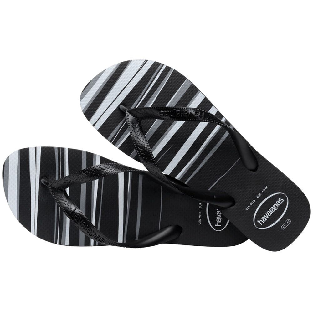 Havaianas Top Basic Mens Sandal 6001-Black-Black-Black-White 9