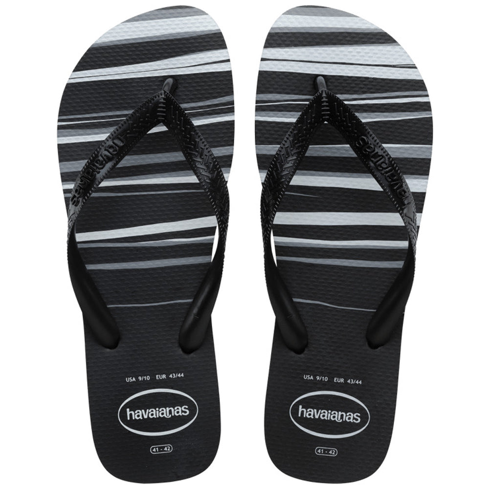 Havaianas Top Basic Mens Sandal 6001-Black-Black-Black-White 9