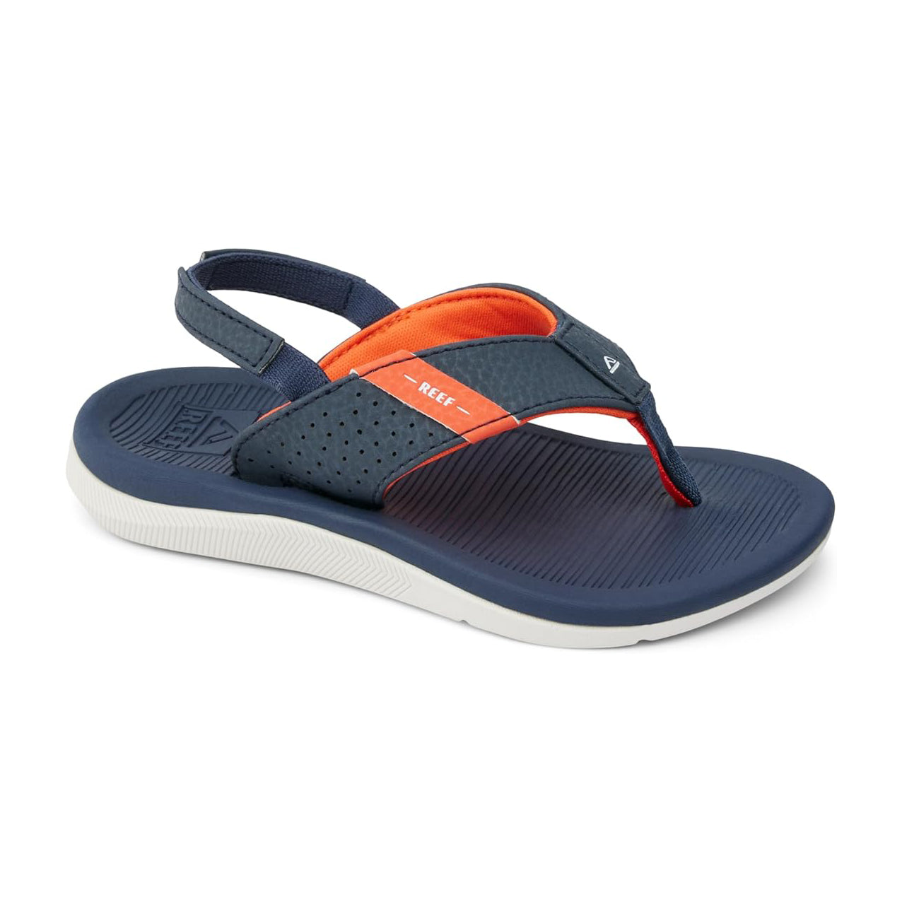 Reef Little Santa Ana Boys Sandal Navy-White-Orange 9 C