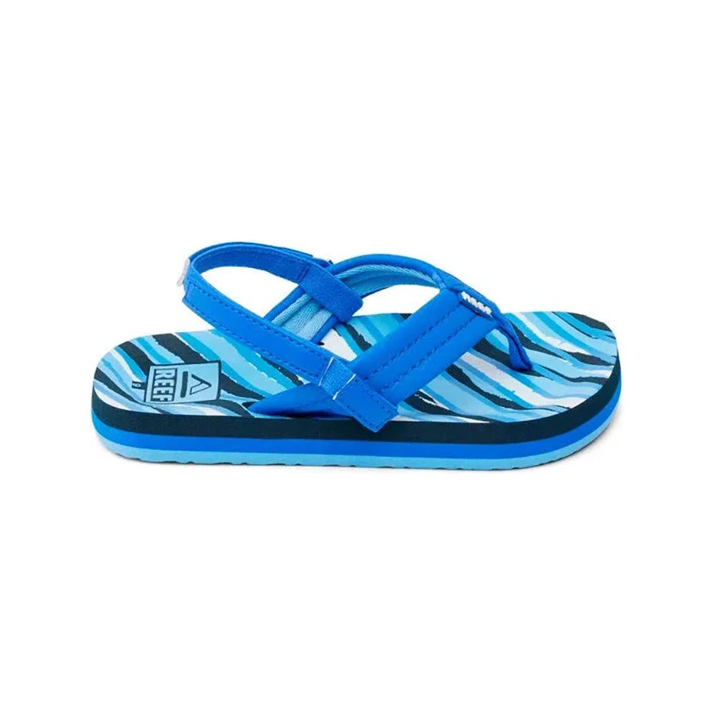 Reef Little Ahi Boys Sandal Royal Stripe 6 C