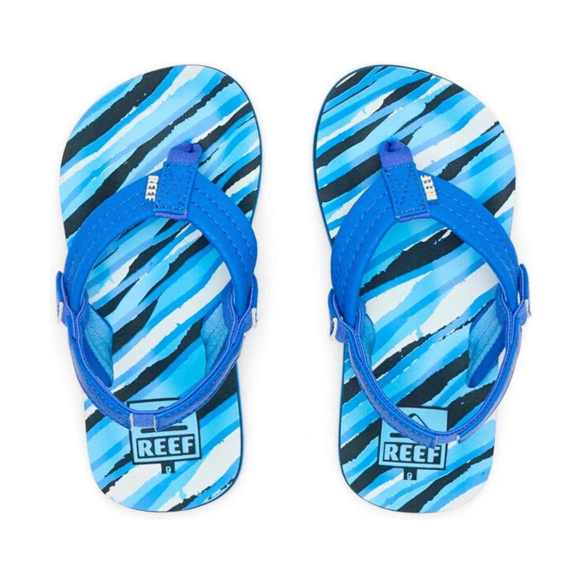 Reef Little Ahi Boys Sandal Royal Stripe 11 C