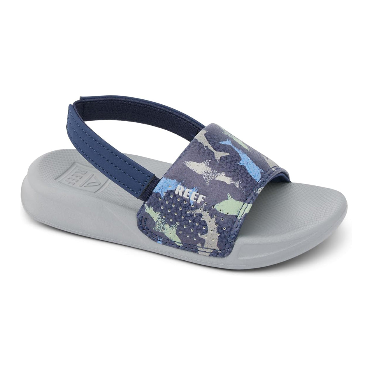 Reef Little One Slide Boys Sandal Navy Shark 10 C