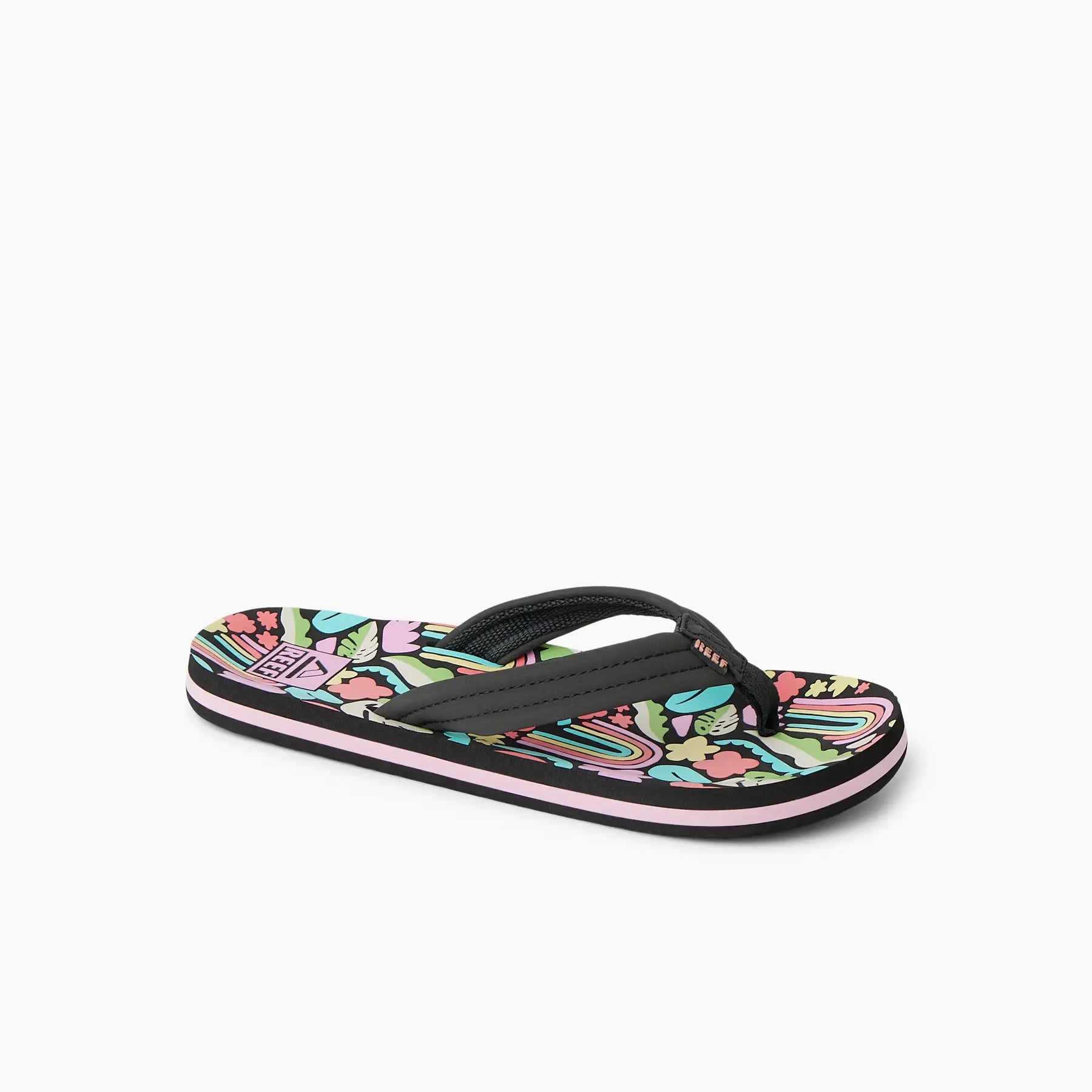 Reef Ahi Girls Sandal Tropical Rainbow 1 Y