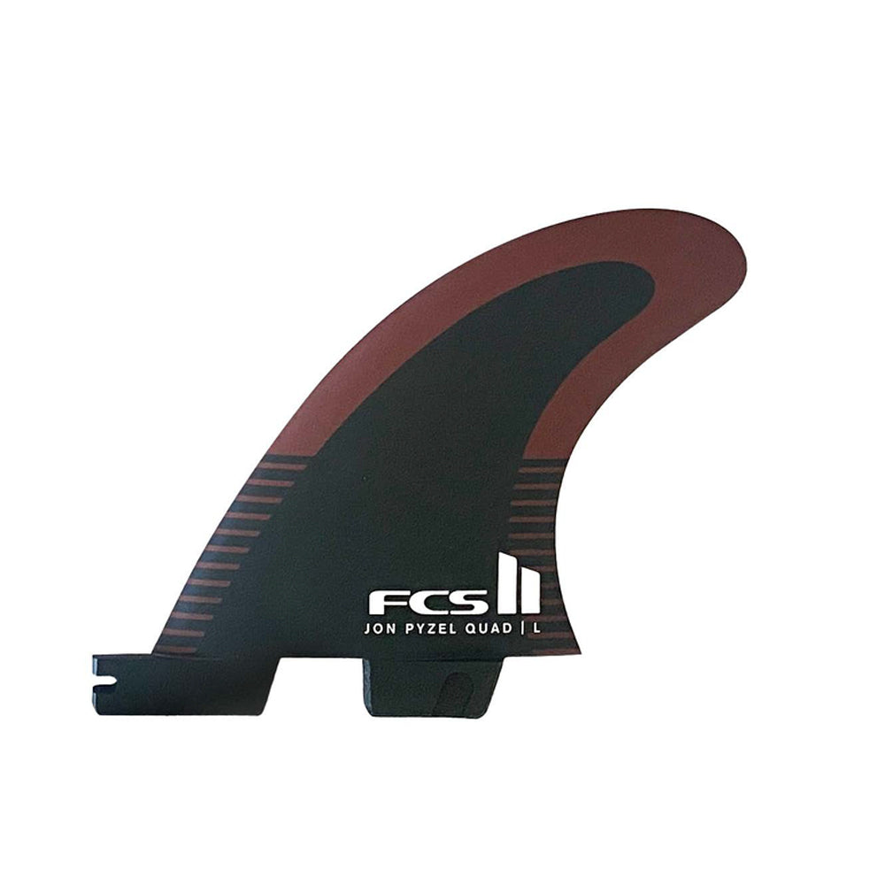 FCS 2 Pyzel PF Air Core Quad Rear Fin Set Black-Shiraz L