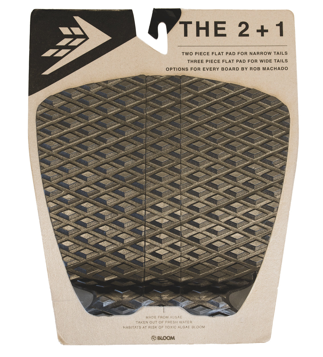 Firewire Surfboards 2+1 Flat Traction Pad Black/Charcoal